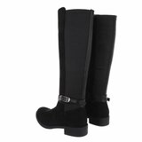 Bottes hautes suèdes noires Arazu_