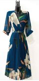 Elegante robe plissee bleue sarcelle  SOLD OUT_