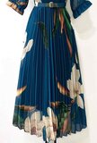 Elegante robe plissee bleue sarcelle  SOLD OUT_
