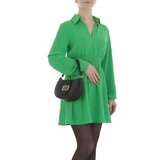 Groene korte jurk in chiffon_