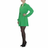 Groene korte jurk in chiffon_