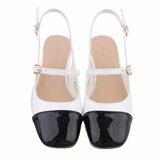 Witte slingback lak pump Armana_