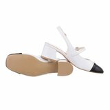 Witte slingback lak pump Armana_