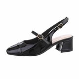 Zwarte slingback lak pump Armana_