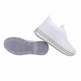 Witte lage textiel sneaker Arnaz_