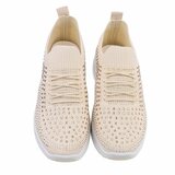 Beige lage textiel sneaker Arnaz_