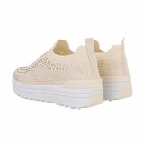 Beige lage textiel sneaker Arnaz_