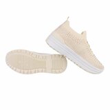 Beige lage textiel sneaker Arnaz_