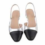 Zilveren slingback pump Margreet_