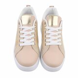 Lage beige mixed sneaker Adinda_