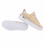 Lage beige mixed sneaker Adinda_