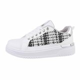 Lage grijze mixed sneaker Adinda_