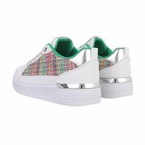 Lage groene mixed sneaker Adinda_