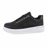 Lage zwarte mixed sneaker Adinda_