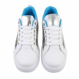 Lage blauwe mixed sneaker Adinda_