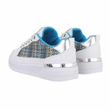 Lage blauwe mixed sneaker Adinda_