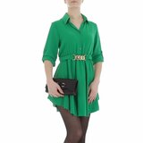 Korte groene jurk in chiffon_