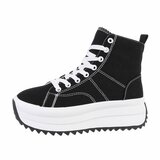 Zwarte hoge sneaker textiel sneaker Aranka_