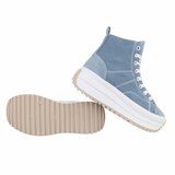 Licht blauwe hoge sneaker textiel sneaker Aranka_