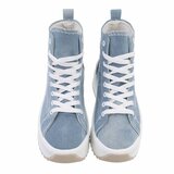 Licht blauwe hoge sneaker textiel sneaker Aranka_