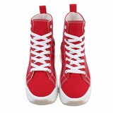 Rode hoge sneaker textiel sneaker Aranka_