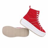 Rode hoge sneaker textiel sneaker Aranka_