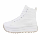 Witte hoge sneaker textiel sneaker Aranka_