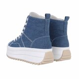 Blauwe hoge sneaker textiel sneaker Aranka_