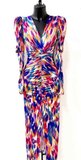 Lange rainbow bodycon jurk._