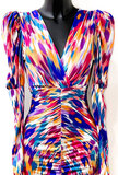 Lange rainbow bodycon jurk._