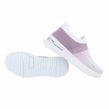 Sportieve lage purperen textiel sneaker Lorena_