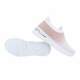 Sportieve lage rose textiel sneaker Lorena_