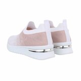 Sportieve lage rose textiel sneaker Lorena_