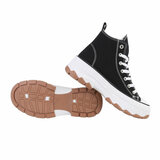 Zwarte hoge textiel sneaker Edith_