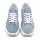 Licht blauwe lage textiel sneaker Johanna_