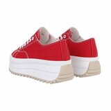 Rode lage textiel sneaker Johanna_