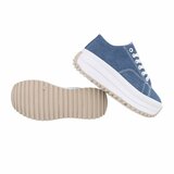 Jeans blauwe lage textiel sneaker Johanna_