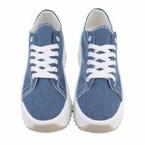 Jeans blauwe lage textiel sneaker Johanna_