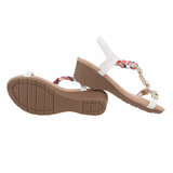 Witte sandaal met sleehak Abida_