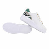  Lage groen-witte sneaker Asul_