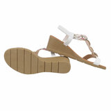 Witte sandaal met sleehak Thea_