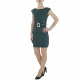 Trendy groene mouwloze bodycon jurk._