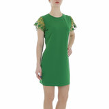 Trendy groene korte bodycon jurk._