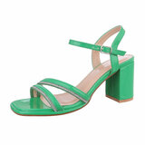 Groene hoge sandaal Babs_