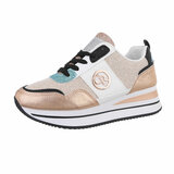 Champagne mixed lage sneaker Besma_