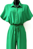 Trendy groene jumpsuit met knoppensluiting_