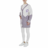 Sportieve purper-witte gilet_