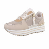 Beige hoge sneaker Merve_