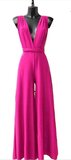 Trendy fuchsia multy way armloze jumpsuit _