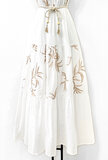 Witte katoenen maxi jurk bohemian chic_